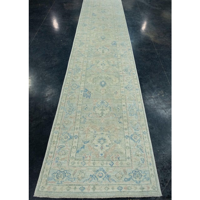 Turkish Oushak Runner Rug 2'10" x 16'3" #17817 Explore a curated collection of hallway runners, wool rugs, and handmade...