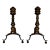 1900s Antique Brass Andirons, Pair For Sale