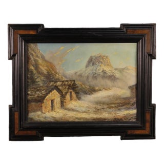 French Artist, Mountain Landscape, 1960, Oil on Board, Framed For Sale