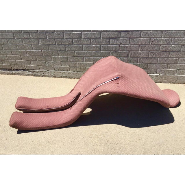Olivier Mourgue Bouloum Fiberglass and Fabric Lounge Chair For Sale - Image 10 of 13
