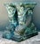 Verdigris Vintage Patinated Bronze Dolphin Table Pedestals - A Pair For Sale - Image 8 of 12