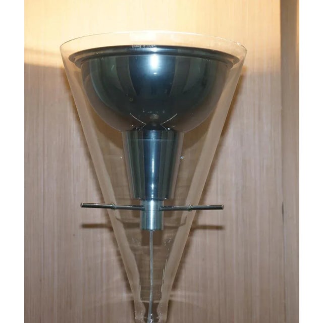 Flute Standing Glass and Chrome Lamp from Fontana Arte For Sale - Image 3 of 12