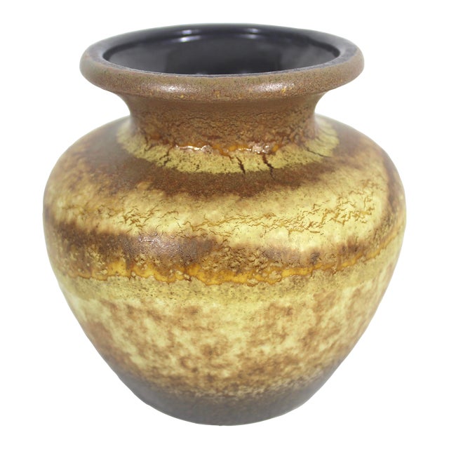 1960’s Fat Lava Ceramic Vase W. Germany Scheurich Design For Sale