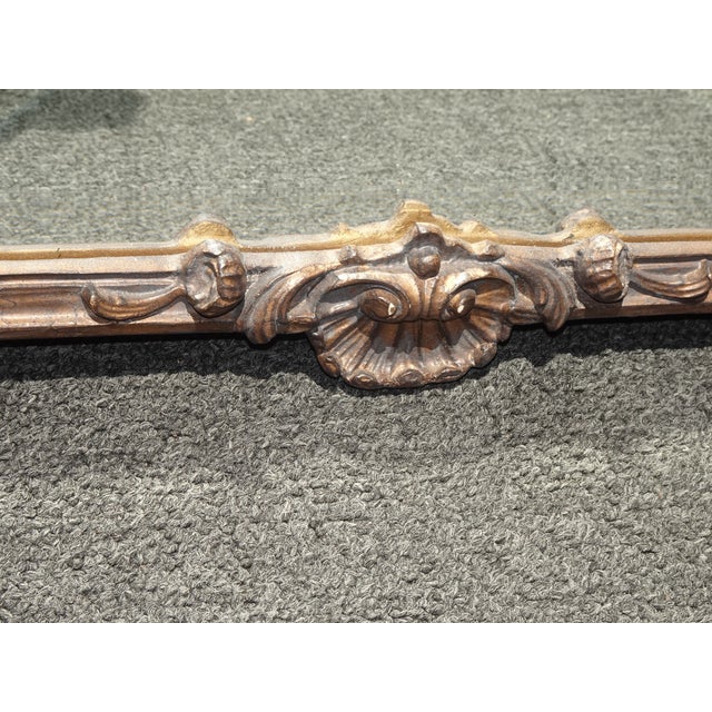 Pair of Vintge French Louis XVI Style Ornate Wall Mantle Mirrors For Sale - Image 11 of 15