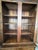 Antique-Style Pine Step-Back Hutch With Wavy Seedy Glass Doors For Sale - Image 4 of 10