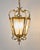 Brass Hanging Lantern with Three Lights and Cut Glass For Sale - Image 10 of 10
