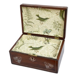 Victorian Rosewood Jewellery Box with Tray, 1840 For Sale
