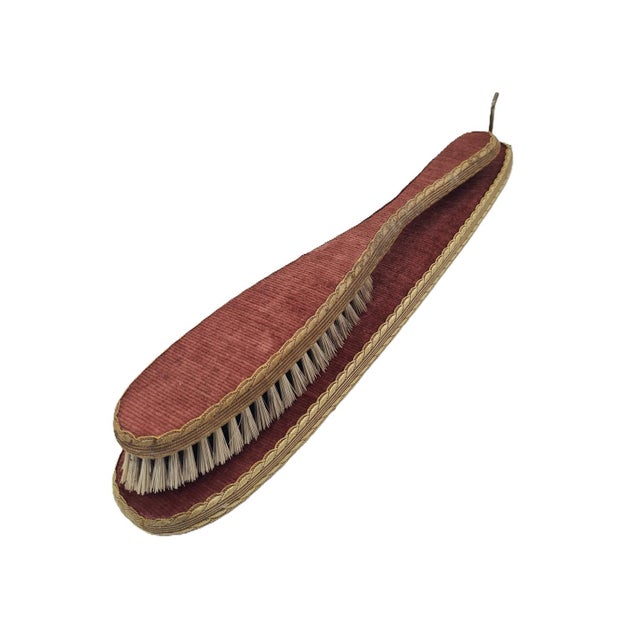 Vintage Clothes Brush in Upholstered Case, 1950s-1970s For Sale - Image 10 of 10