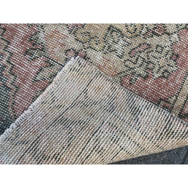 1960s Turkish Oushak Hallway Runner Rug For Sale - Image 4 of 11