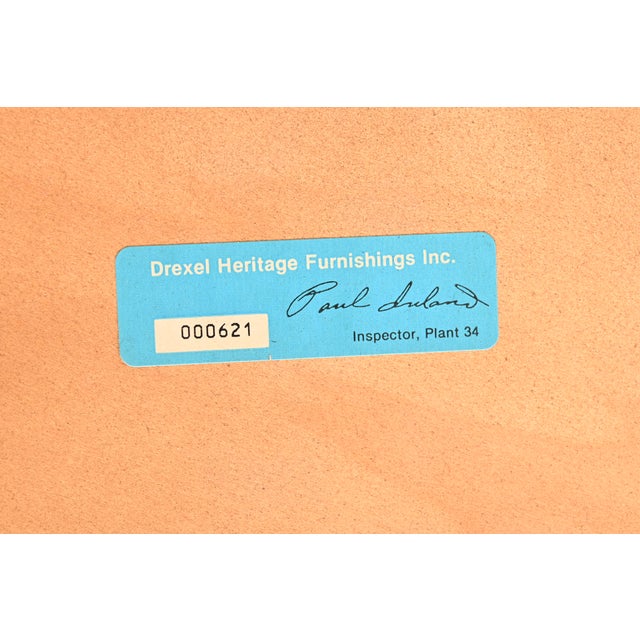 Drexel Heritage Federal Inlaid Satinwood Demilune Console Table For Sale - Image 11 of 12