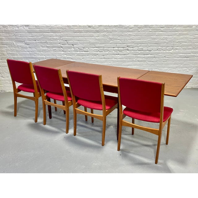 Danish Mid Century Modern Teak Dining Table | Expandable Hidden Leaves, C. 1960’s For Sale - Image 12 of 12