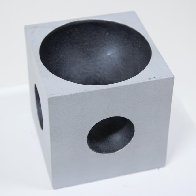 1970s Modernist Cube Sculpture by Artist Lorenzo Burchiellaro For Sale - Image 9 of 10