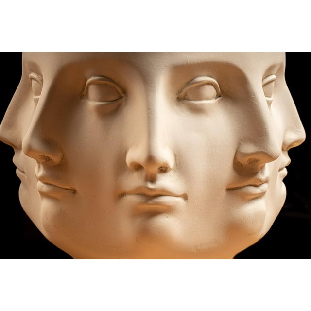 2005 Modern Abstract Perpetual Face Resin Vase For Sale - Image 4 of 7