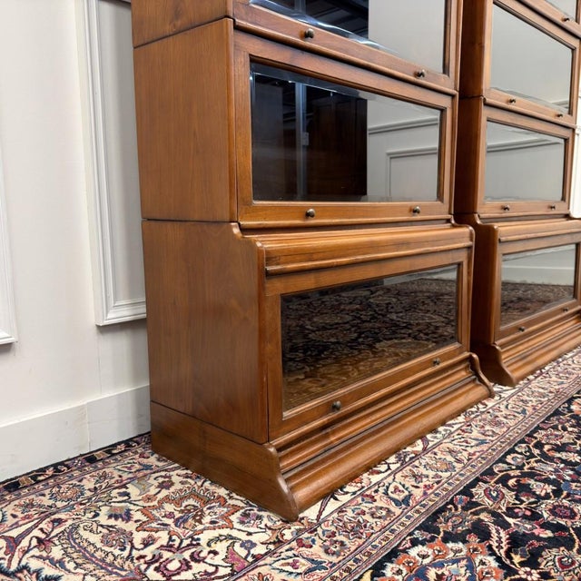 English Bookcases in the style of Globe Wernicke, Set of 2 For Sale - Image 9 of 15