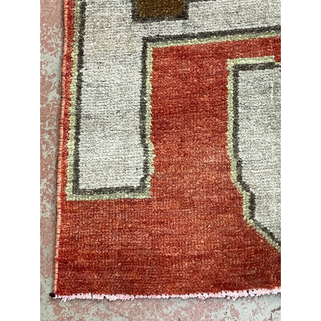 Tribal Vintage Turkish Hand Knotted Wool Rug 3’8” X 7’8” For Sale - Image 3 of 6