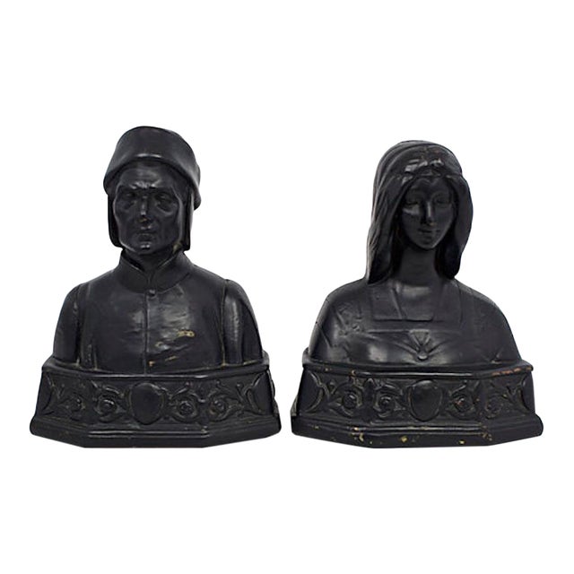1920s Armor Bronze Bust Bookends - a Pair For Sale