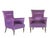 Mid-Century Italian Modern Wood & Purple Fabric Armchairs in the style of Cesare Lacca, 1950s, Set of 2 For Sale - Image 10 of 10