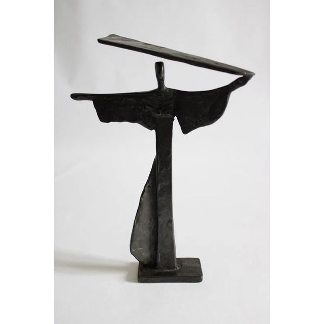 Italian Bronze Abstract Sculpture by Ugo Carà, 1980 For Sale - Image 9 of 12