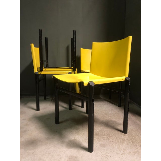 1980s Bent Plywood Chairs by Afra & Tobia Scarpa for Molteni, 1980s, Set of 4 For Sale - Image 5 of 15