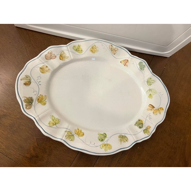 Mid 20th Century Vintage Italian Ceramic Footed Punch Bowl & Platter -2pc For Sale - Image 5 of 10