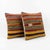 Mid-Century Modern Hand Woven Kilim Pillow Cover 20'' X 20'' - Set of Two For Sale - Image 3 of 4