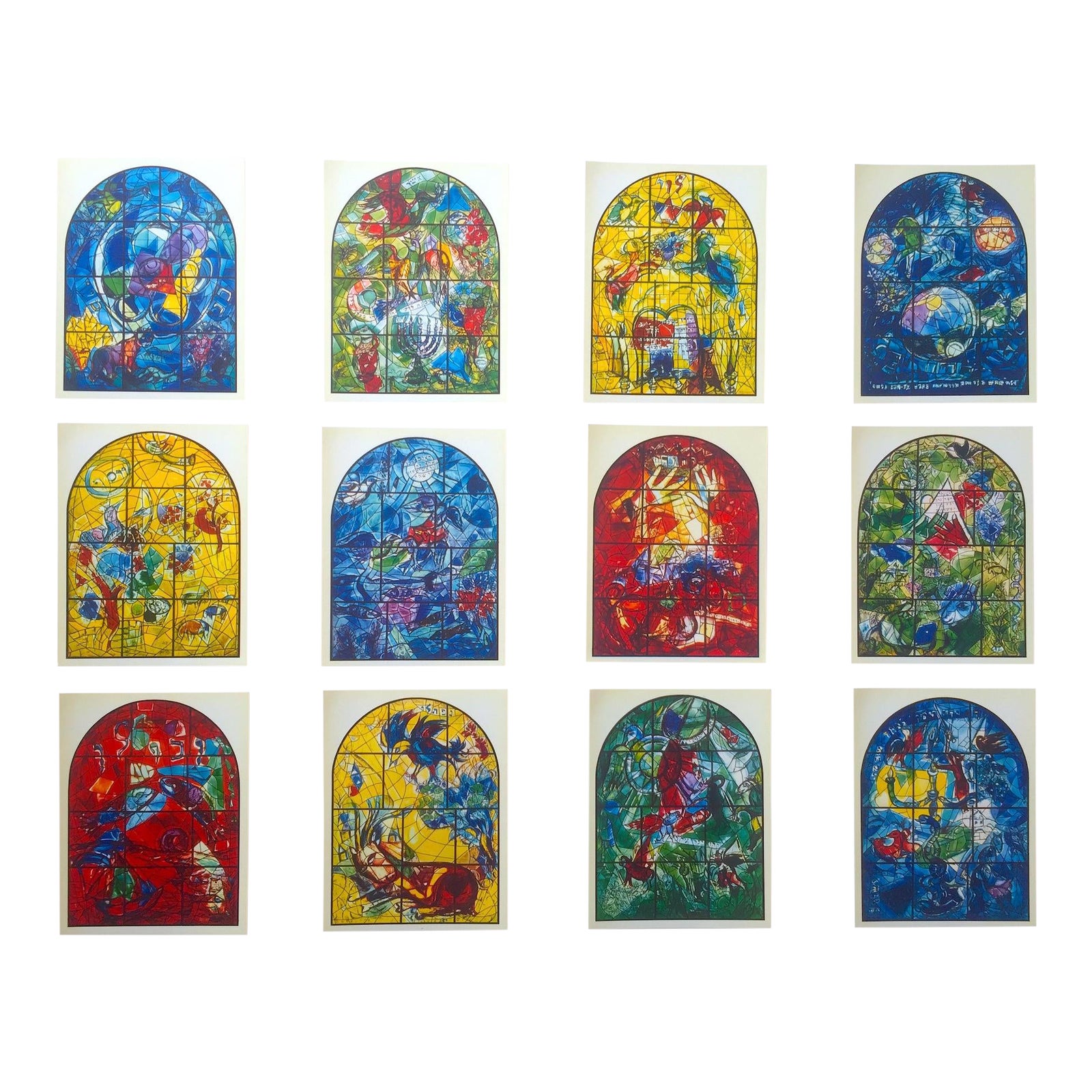 Marc Chagall Rare Vintage 1962 " the Jerusalem Windows " French Offset