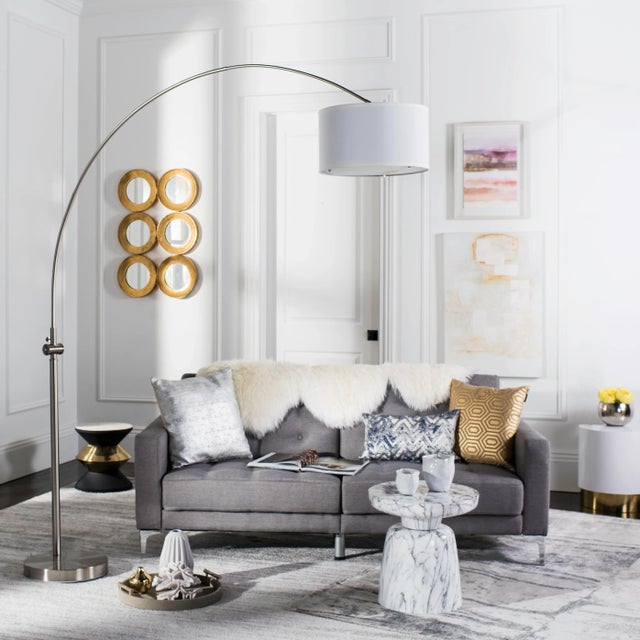 86-Inch H Arc Floor Lamp - Nickel For Sale In Philadelphia - Image 6 of 7