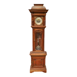 19th Century Whimsical Musical Grandfather Clock With Moon Phase and Quarter Strike