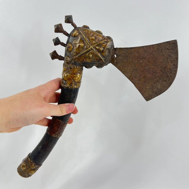 Wood Early 20th Century Bamun Knife Axe Cameroon For Sale - Image 7 of 7