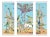 Palm Beach Paradise by Allison Cosmos, Set of 3, in White Framed Paper, Medium Art Print For Sale