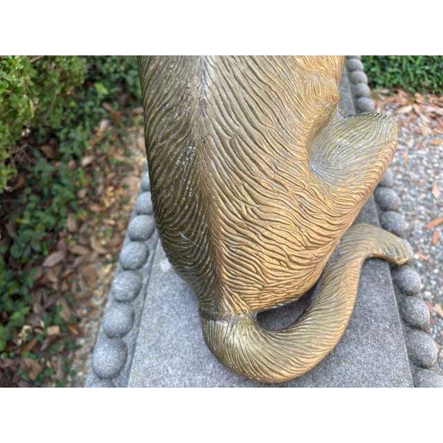 Brass 1960s Hollywood Regency Brass German Shepherd For Sale - Image 8 of 13