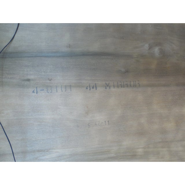 Brown HENREDON Asian Campaign Style Faux Bamboo Mirror 48"H x 29"W For Sale - Image 8 of 8