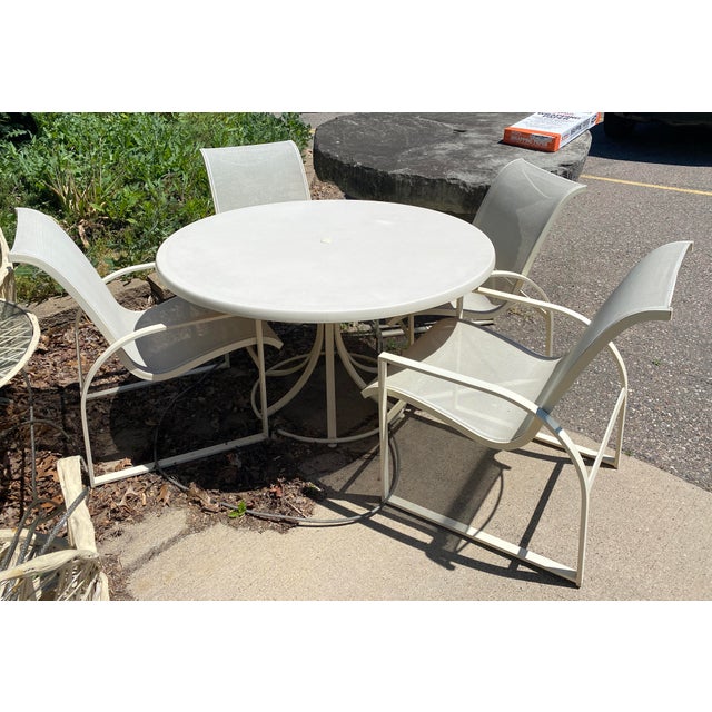 Mid Century Modern Woodard Margarita Patio Dining Set Table 4