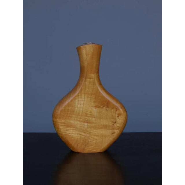 Maple Wood and Glass Sculptural Vase, 1980s For Sale - Image 10 of 10