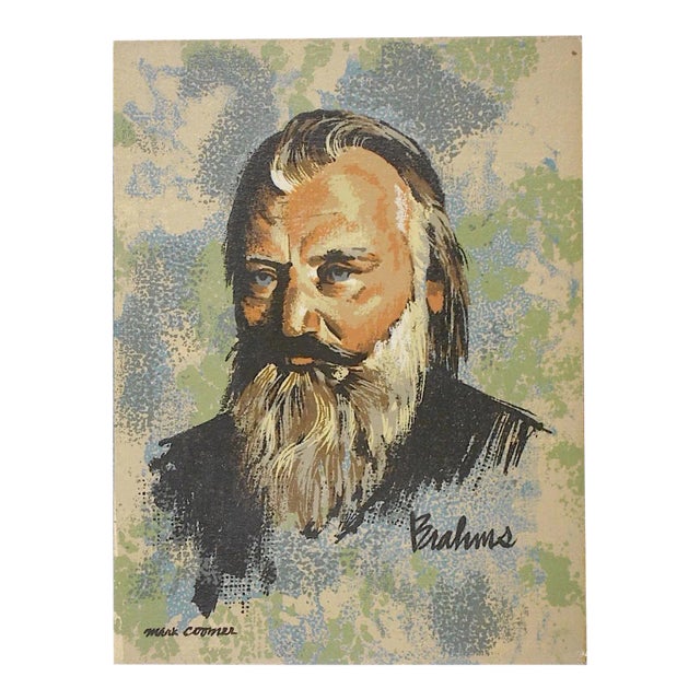 Vintage Ltd. Ed. Serigraph-Composer Joannes Brahams For Sale