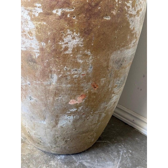 Antique Monumental Olive Jar, Terracotta With Weathered Patina For Sale - Image 10 of 14