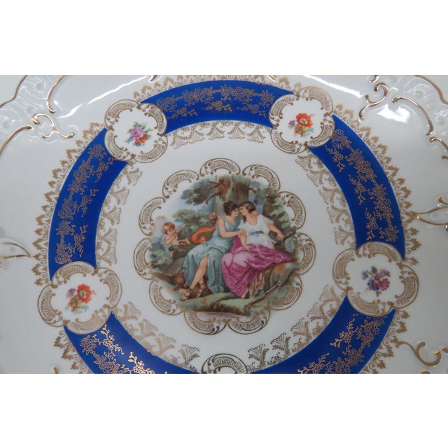 Oscar Schlegelmilch Cameo Germany Hand Painted Porcelain Decorative Plate 4665b For Sale - Image 13 of 14
