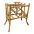 Vintage Bamboo Rattan Fretwork Magazine Rack Stand Chinoiserie / Boho Style For Sale