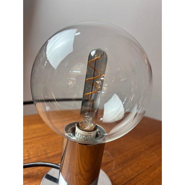 Large Globe Chrome Table Lamp by Motoko Ishii for Staff For Sale - Image 9 of 11