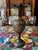 1970s Large Brass Hand Painted Design Vase For Sale In Atlanta - Image 6 of 10