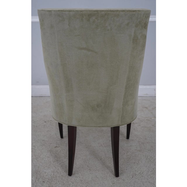 Pair Modern Design Upholstered Host & Hostess Chairs For Sale - Image 4 of 13