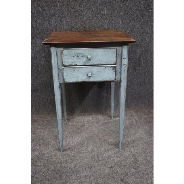 Pine Distressed Nightstand For Sale - Image 9 of 9
