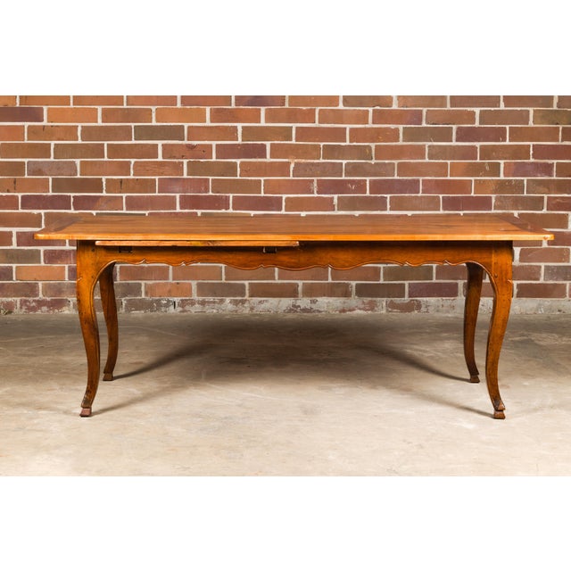 19th Century 19th Century French Fruitwood Dining Table with Bread Board and Cabriole Legs For Sale - Image 5 of 12
