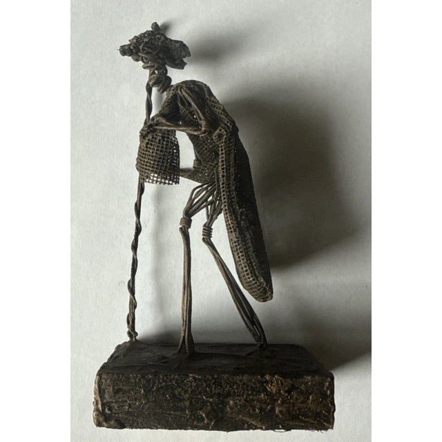 1970s Vintage John Flavius/ Alfred Weekes Wire Craft Sculpture ” Barbados Folk Art- 7" For Sale - Image 5 of 10