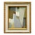 Contemporary Neutral Abstract Oil Painting in Vintage Frame For Sale