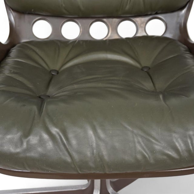 Space Age 7112 Leather Office Chair by Martin Stoll for Stoll Giroflex, 1970 For Sale - Image 9 of 18
