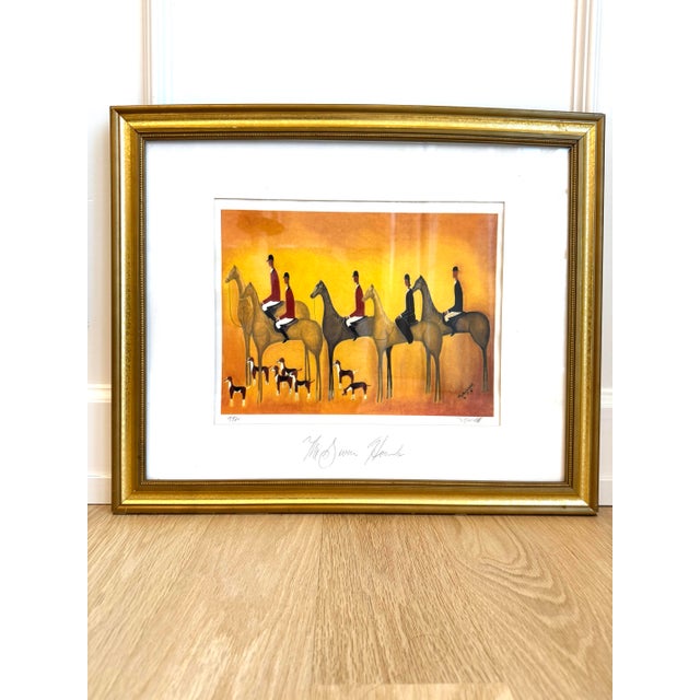 Vintage hand-signed limited-edition equestrian print titled The Seven Hunters, dated 1977. Jonathan Hallgrey’s...