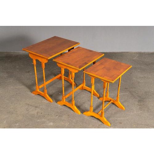 English Style Nesting Tables, Set of 3 For Sale - Image 3 of 18