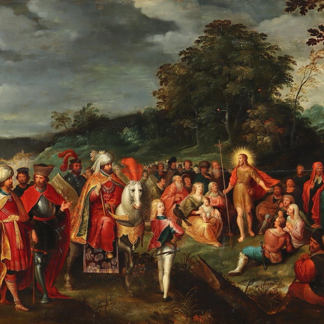 Fans Francken II Workshop, St. John the Baptist, 1800s, Oil, Framed For Sale - Image 4 of 5