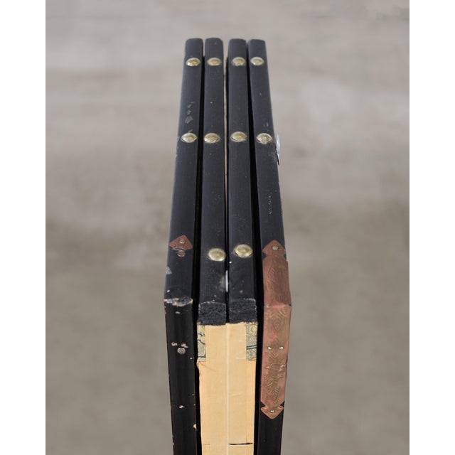 Asian Showa Four Panel Screen Jumping Koi at the Dragon Gate For Sale - Image 9 of 18